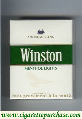 Winston Menthol Lights cigarettes hard box